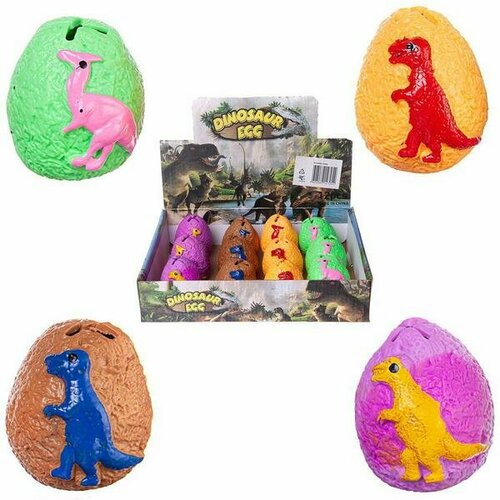 Игрушка-антистресс Junfa Dinosaur Egg Мялка Яйцо динозавра, 12 яиц в дисплее junfa игрушка антистресс мялка мячик световые эффекты в дисплее 12 шт