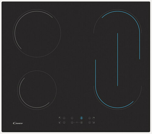 Изображение товара Варочная панель Candy CH64BVT, электрическая, сенсорная, 4 конфорки, черная