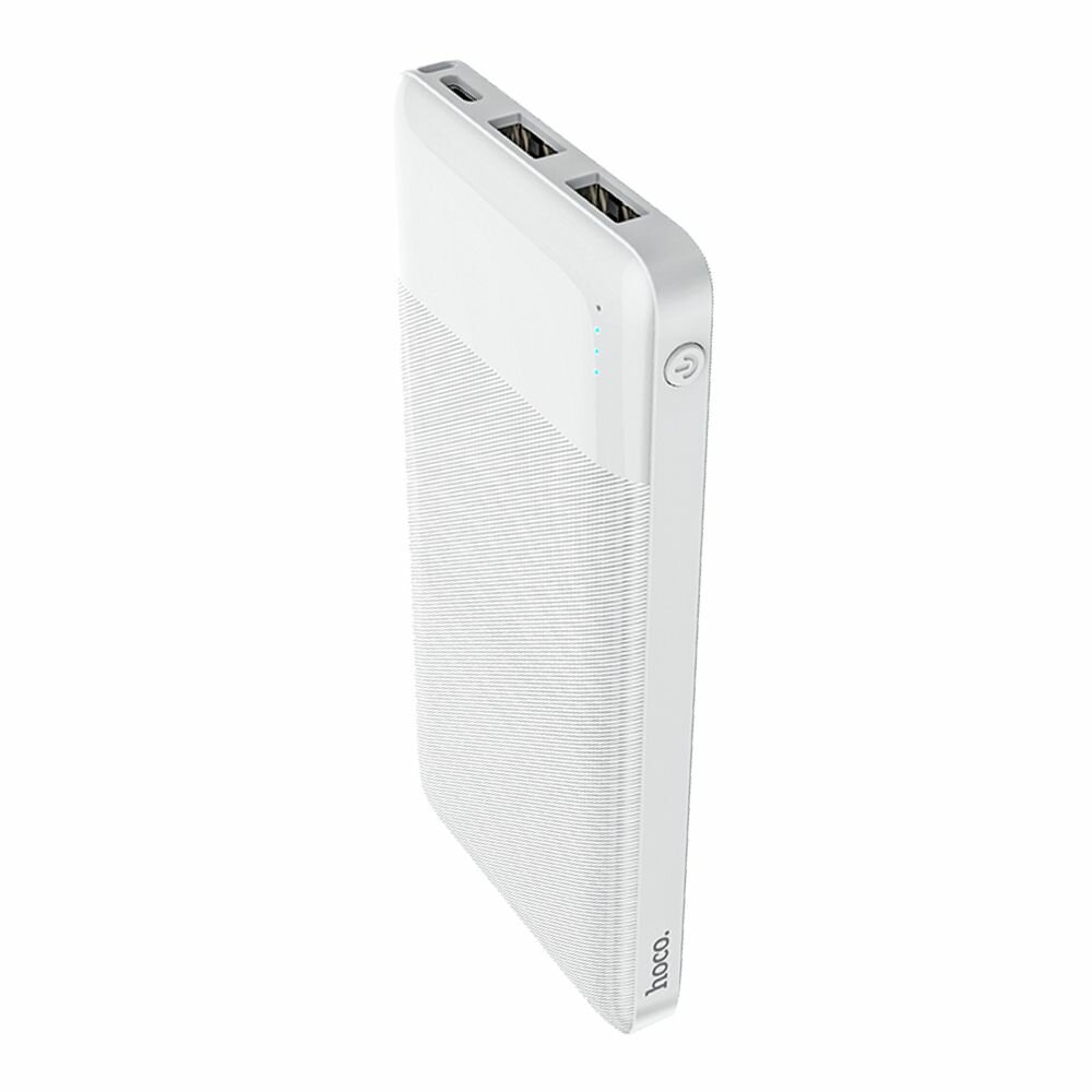 Внешний АКБ HOCO J72 Easy Travel 10000 mAh, 2xUSB, 2А, Li-Pol (белый)