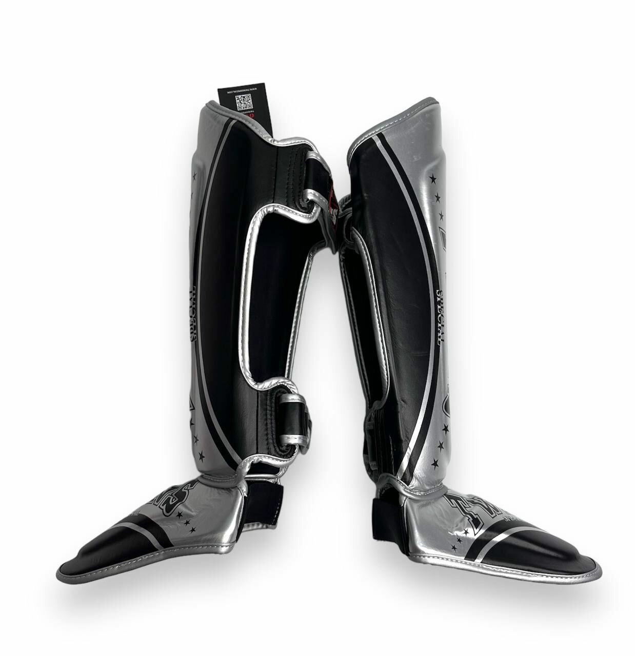 Защита голени Twins Special FSGL10-TW4 black silver M — фото 1