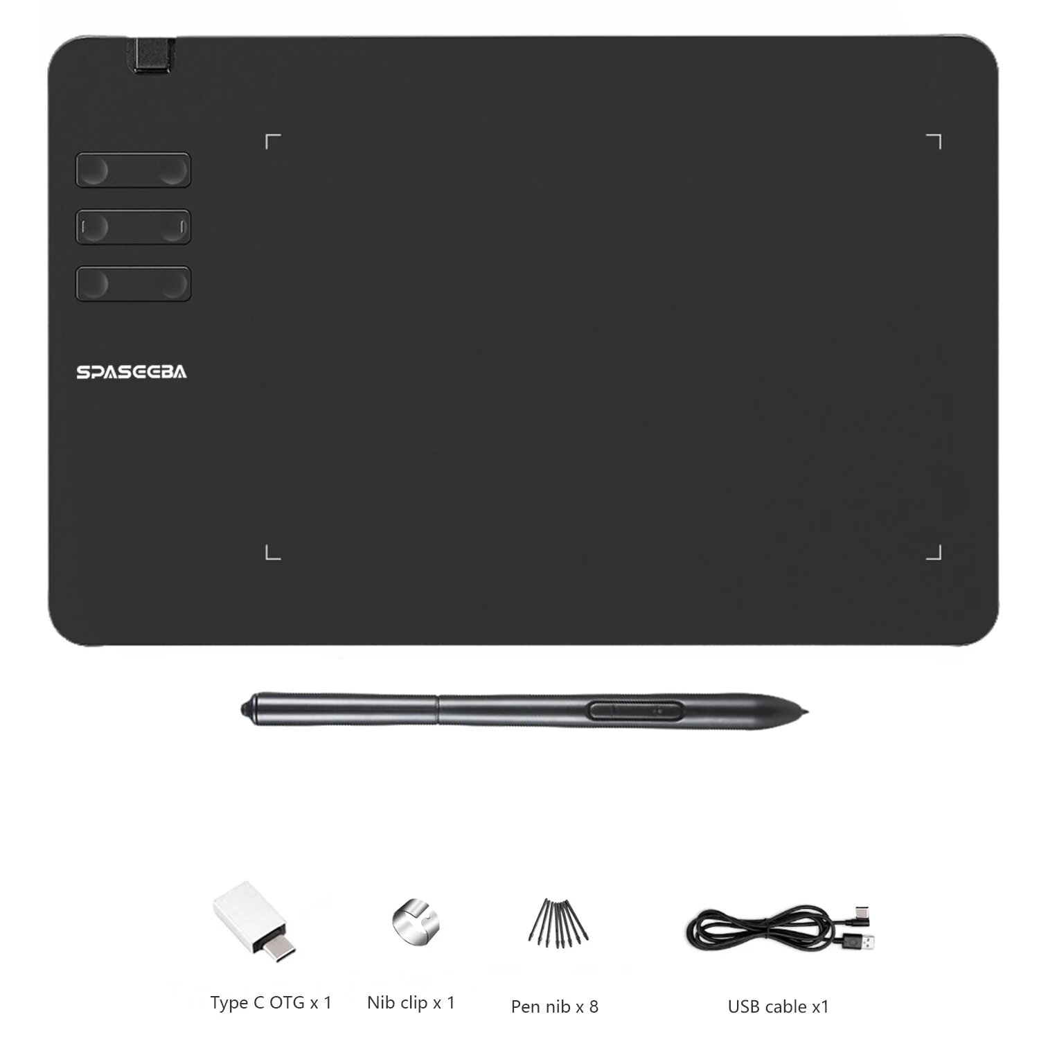 Графический планшет SPASEEBA T605 для рисования/материнга/игр OSU, ультратонкий художественный планшет-ручка с цифровым стилусом 8192 уровня, Standard package