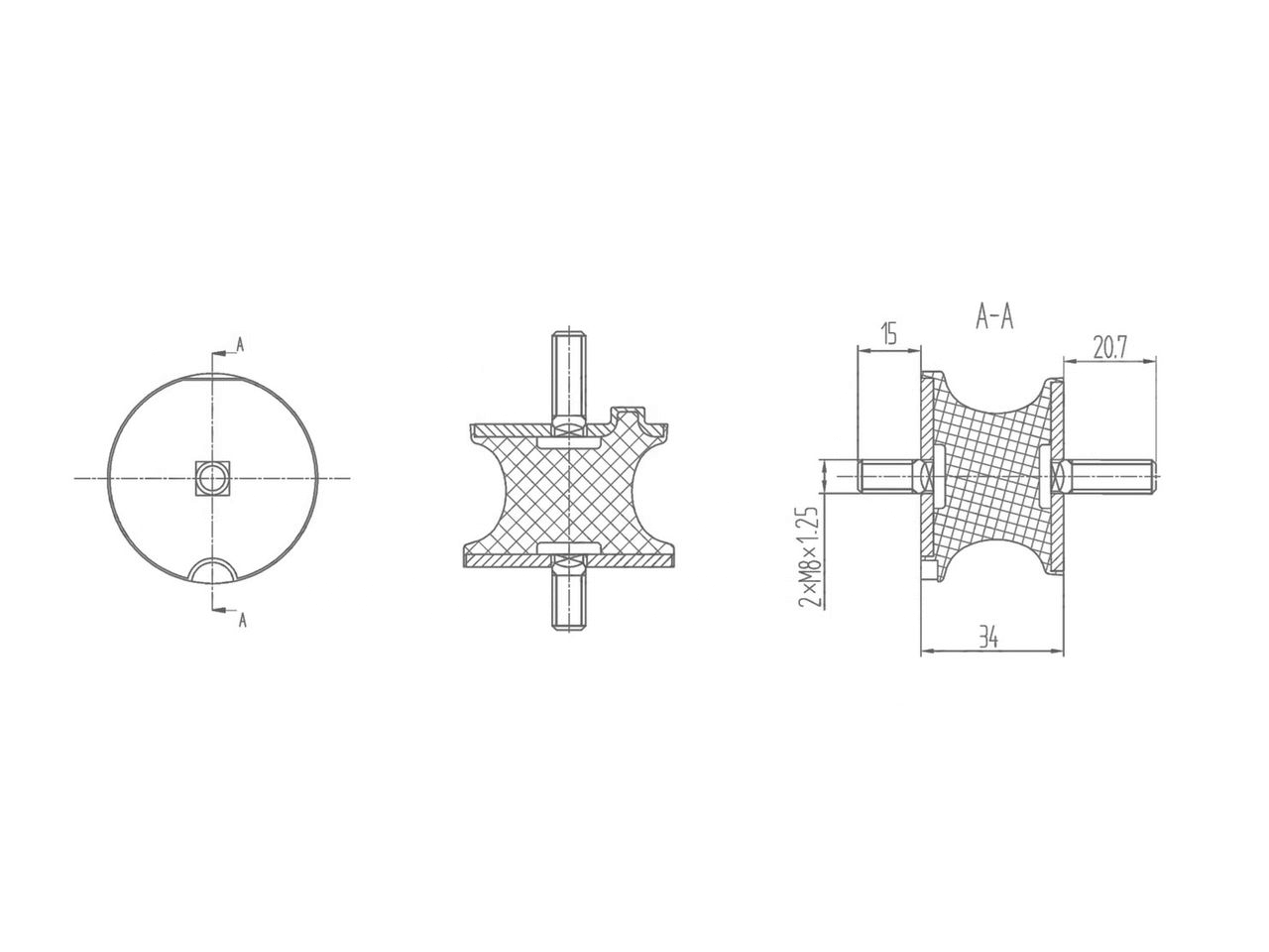 UNIO RMP-15003 (22316771219 / 22316799331 / 23711137817) опора кпп BMW (БМВ) 5 (f07-f18, e39) 95-, 3 (e36, e46, e90-92) 90-, 7 (f01-f04) 10-