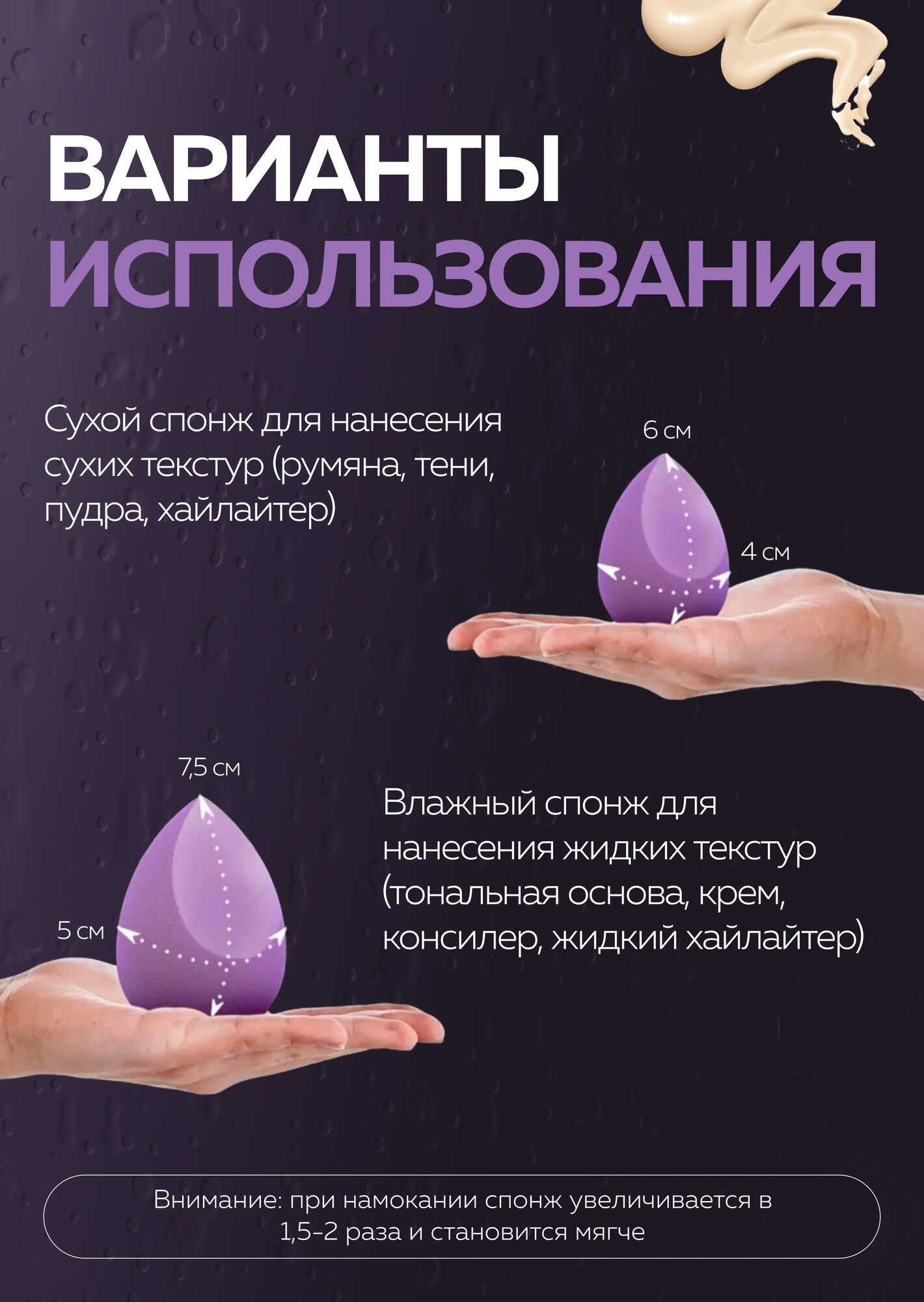 Спонж для макияжа, Спонж, набор спонжей, спонжик для макияжа, набор спонжиков — фото 1
