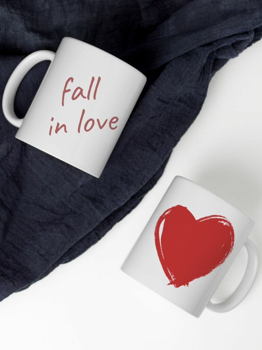 Кружка с принтом "Сердце", 330 мл — фото 1