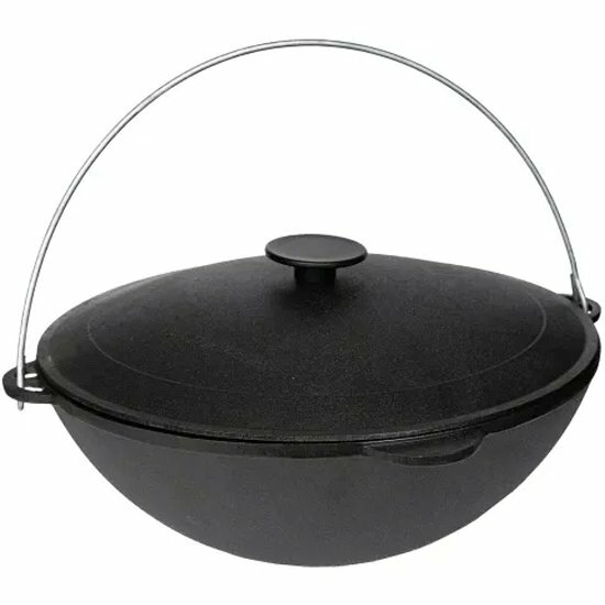 Казан Гардарика "Туризм" 12 л 40 см походный татарский с крышкой чугун (1612-3)