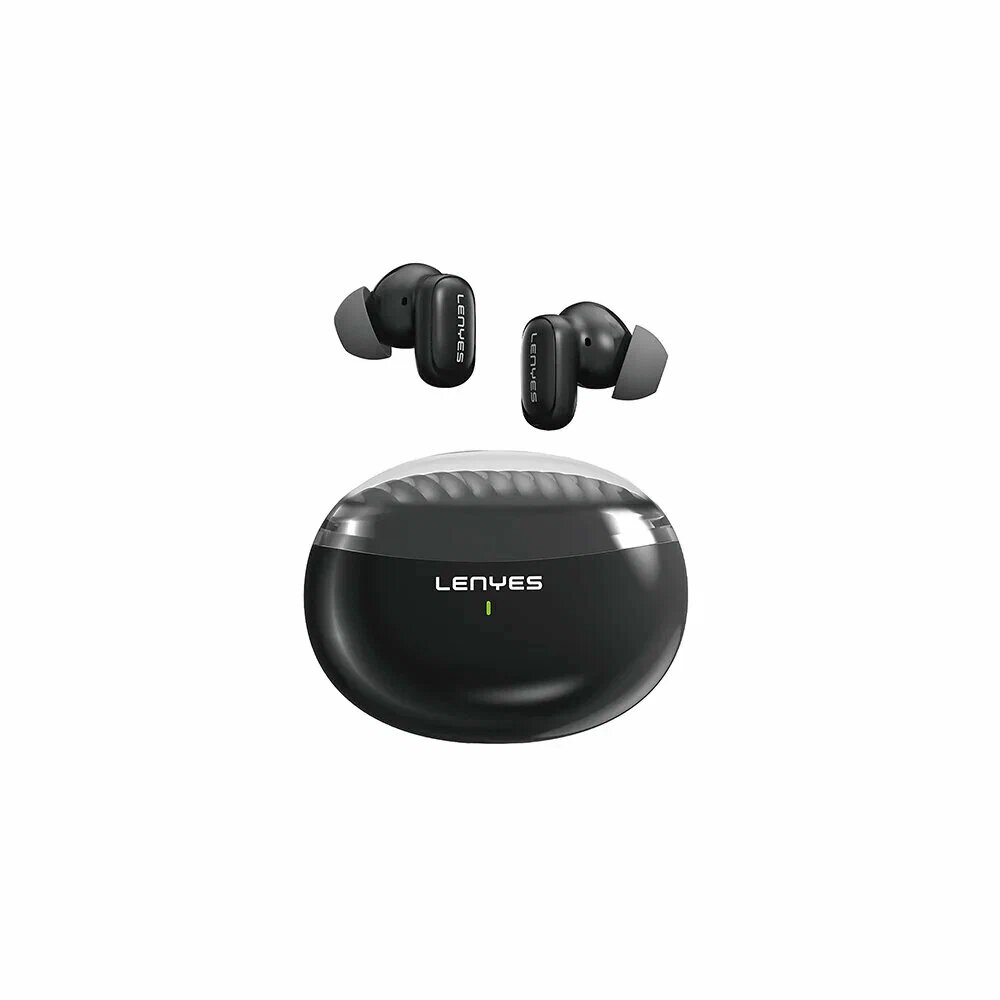 Lenyes Air 56 AI Наушники Tws Bluetooth с функцией ANC, технологией Enc с функцией перевода V5.3 Черные.