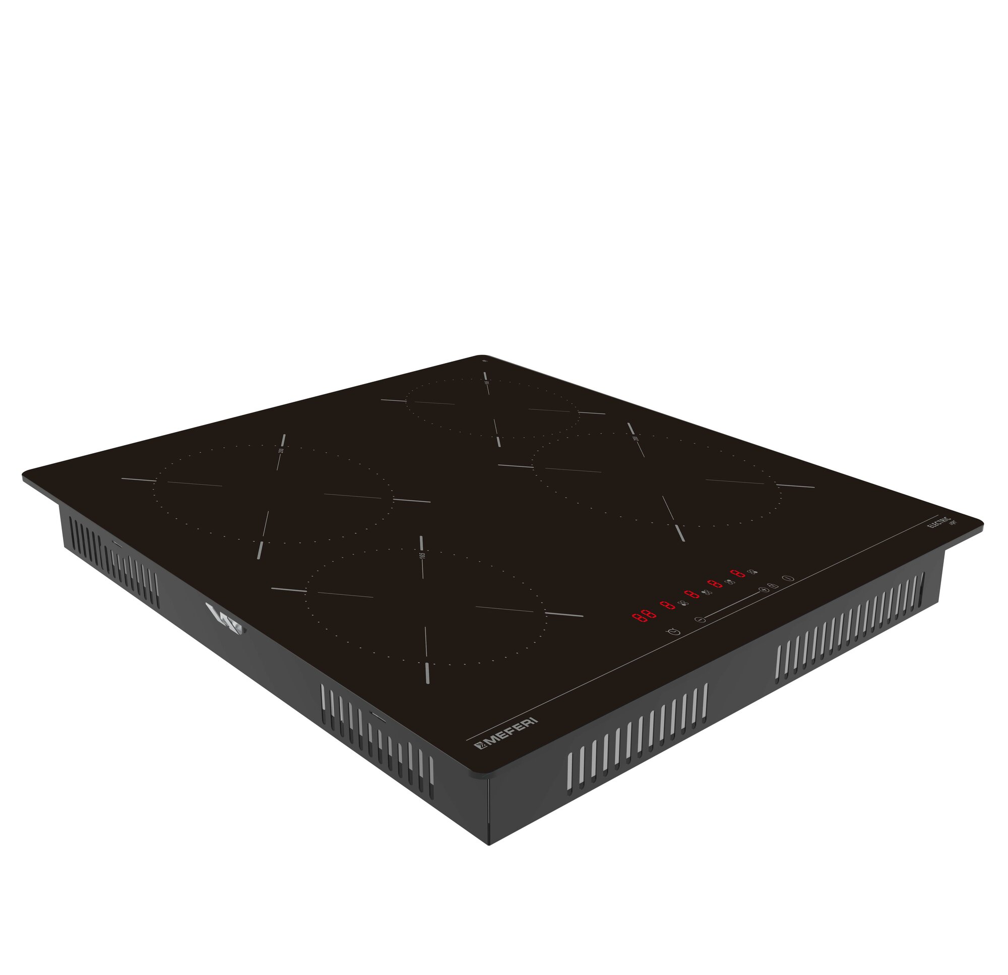 Изображение Варочная панель электрическая MEFERI MEH604BK LIGHT (Модификация 2025 года) 60 см, черный, 7200 Вт, 9 уровней мощности