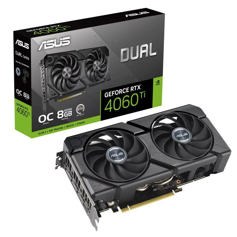 Видеокарта ASUS GeForce DUAL RTX 4060 Ti EVO OC 8GB (90YV0J49-M0NA00)