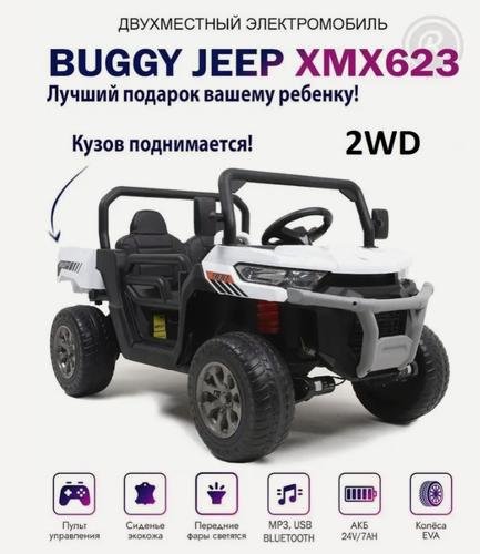 Изображение товара Электромобиль "багги", задний привод 2WD, 2 места, пульт ДУ, 24В