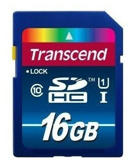 Карта памяти 16Gb SD Transcend (TS16GSDU1)