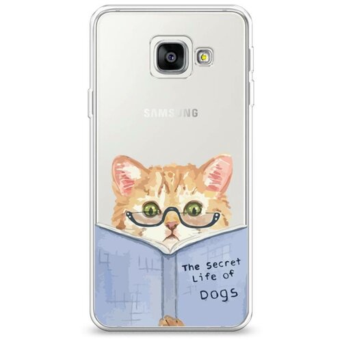 фото Силиконовый чехол "кот читает книгу" на samsung galaxy a3 2016 / самсунг галакси а3 2016 case place