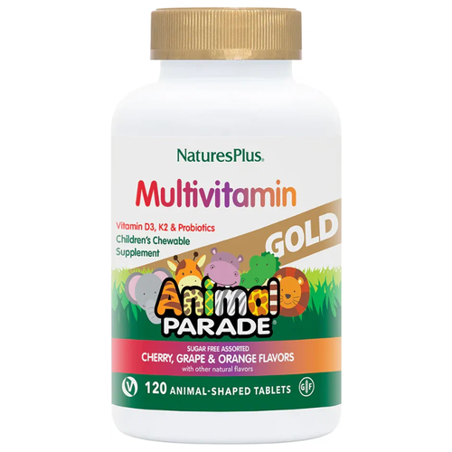 Купить Nature's Plus Animal Parade GOLD Multi мультивитамины, микроэлементы, пробиотики 60 таб.