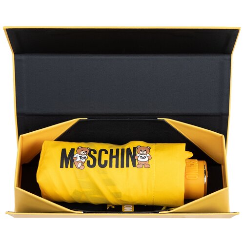 Зонт складной Moschino 8550-superminiU Logo with bears Yellow+Box teddy