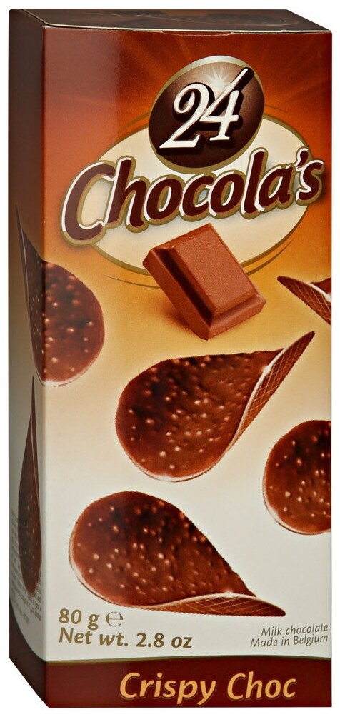 Бельгийские шоколадные чипсы - молочный шоколад 24 CHOCOLA'S MINTLK 80 г, от Hamlet, из Финляндии - фотография № 1