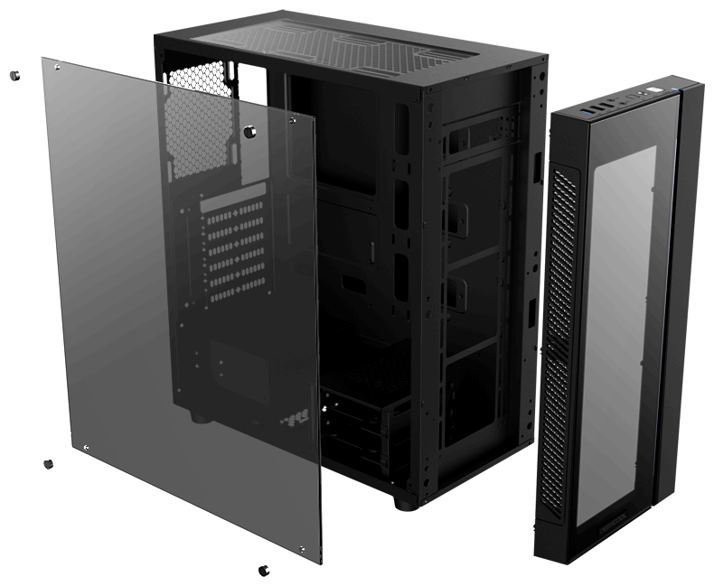 Игровой компьютер H-173 ( i5 10400F / Radeon RX 6600 XT / 16GB / 500GB SSD / W11), черный