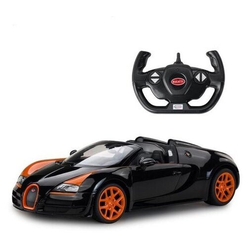 Машина р/у 1:14 Bugatti Grand Sport Vitesse, цвет чёрный радиоуправляемые игрушки rastar машина радиоуправляемая 1 18 bugatti veyron grand sport vitesse
