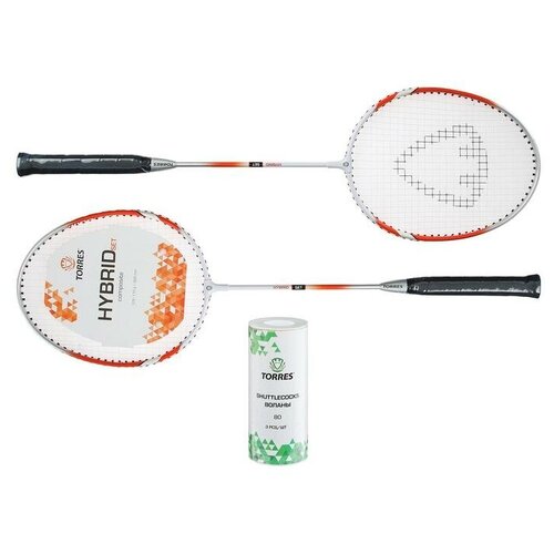 Набор для бадминтона TORRES Hybrid для начинающих стальной стержень алюминиевый обод со струнами 1965₽
