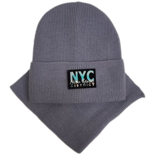 Комплект шапка и снуд демисезонная (NYC) 4-5 лет