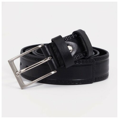 фото Ремень натуральная кожа, длина 100 см., черный mikimarket