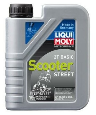 LIQUI MOLY 8068 Масло моторное Motorbike 2T Basic Scooter Street (Минеральное) для скутеров 1L