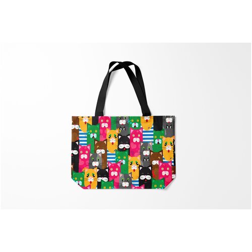 фото Сумка-шоппер / 46х35 см / звери / коты и кошки голодные котики. burnettie