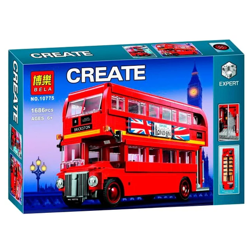 конструктор lego creator 10258 лондонский автобус 1686 дет Конструктор Create Лондонский автобус два этажа 1686 деталей