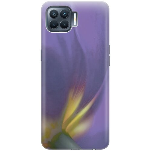 фото Силиконовый чехол на oppo reno4 lite / оппо рено4 лайт с принтом "фиолетовая фиалка gosso