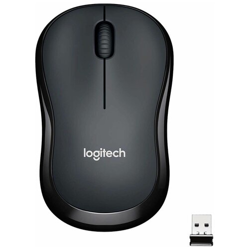 Мышь беспроводная Logitech M220 Silent Charcoal 910-004878 черная, оптическая, 1000dpi, 2.4 GHz, USB-ресивер, бесшумная (066199)