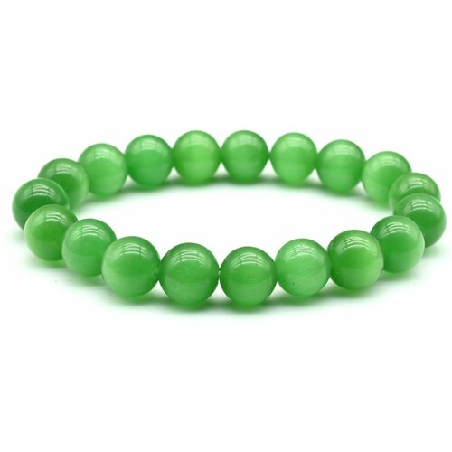 Браслет-цепочка, искусственный камень, размер 18 см, зеленый браслет цепочка tasyas искусственный камень размер 19 см размер m зеленый серебряный