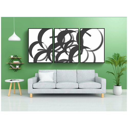 фото Набор модулных постеров для интерьера "виноград, кластер, лоза" 60x90 см. в тубусе, без рамки lotsprints