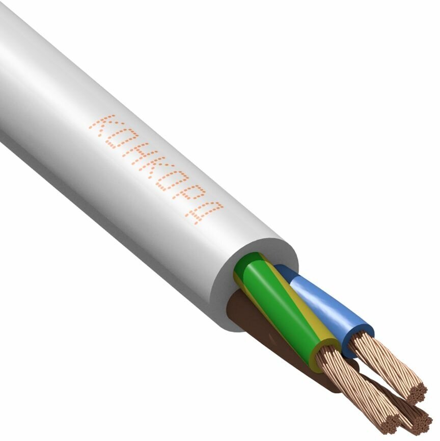 Провод гибкий ПВС 3х4 ГОСТ 7399-97 (Конкорд) 10м