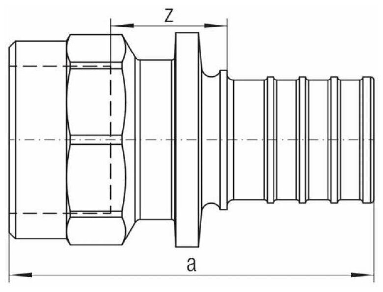 RX 14563301001 Муфта надвижная (25 мм, 1/2", бронза) REHAU - фото №3