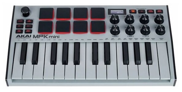 MIDI-клавиатура AKAI MPK Mini MK3, серый