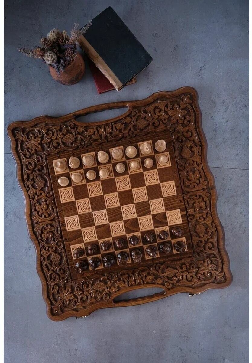 Шахматы-нарды настольная игра Виноград