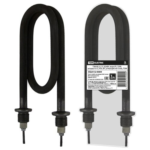 Обогреватели специальные TDM ТЭН-80 А 13 40кВт вода Р 220В штуцер G12 R30 Ф7 углеродистая сталь TDM SQ2512-0009 133600₽