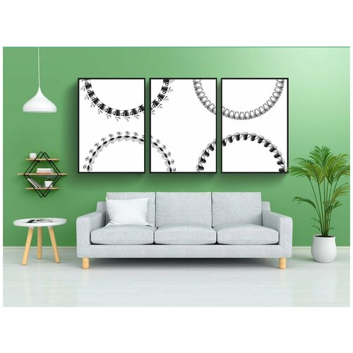 фото Набор модулных постеров для интерьера "рамка, граница, круглый" 60x90 см. в тубусе, без рамки lotsprints