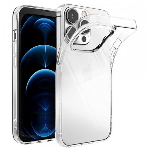 Clear Case Прозрачный TPU чехол 2мм для iPhone 13 Pro пластиковый прозрачный чехол clear case iphone 14 pro max открытый низ тонкий и не создает толщину телефона