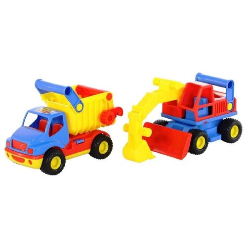 фото Полесье набор машинок полесье констрак, 0452, 2 шт, цвет в ассортименте