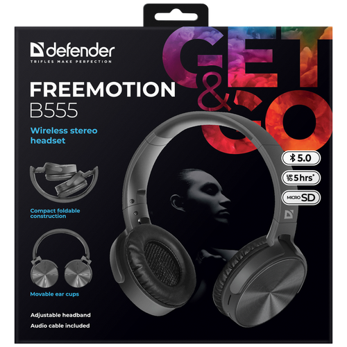 гарнитура defender freemotion b690 black 63690 Гарнитура DEFENDER FreeMotion B555