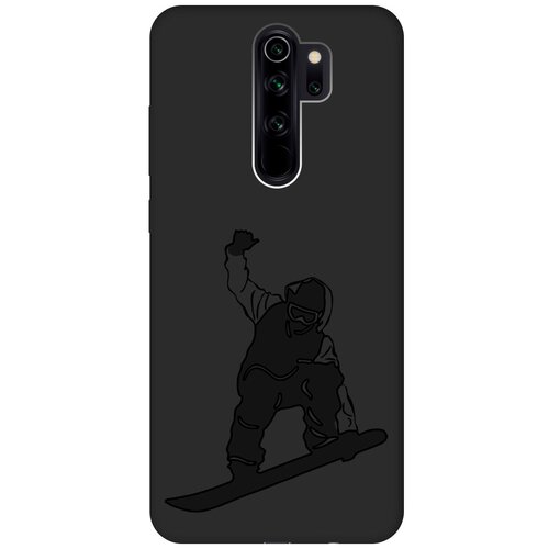 Матовый чехол Snowboarding для Xiaomi Redmi Note 8 Pro / Сяоми Редми Ноут 8 Про с эффектом блика черный матовый чехол snowboarding для xiaomi redmi 8 сяоми редми 8 с эффектом блика черный