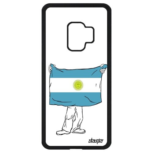 фото Защитный чехол на смартфон // galaxy s9 // "флаг аргентины с руками" путешествие дизайн, utaupia, белый