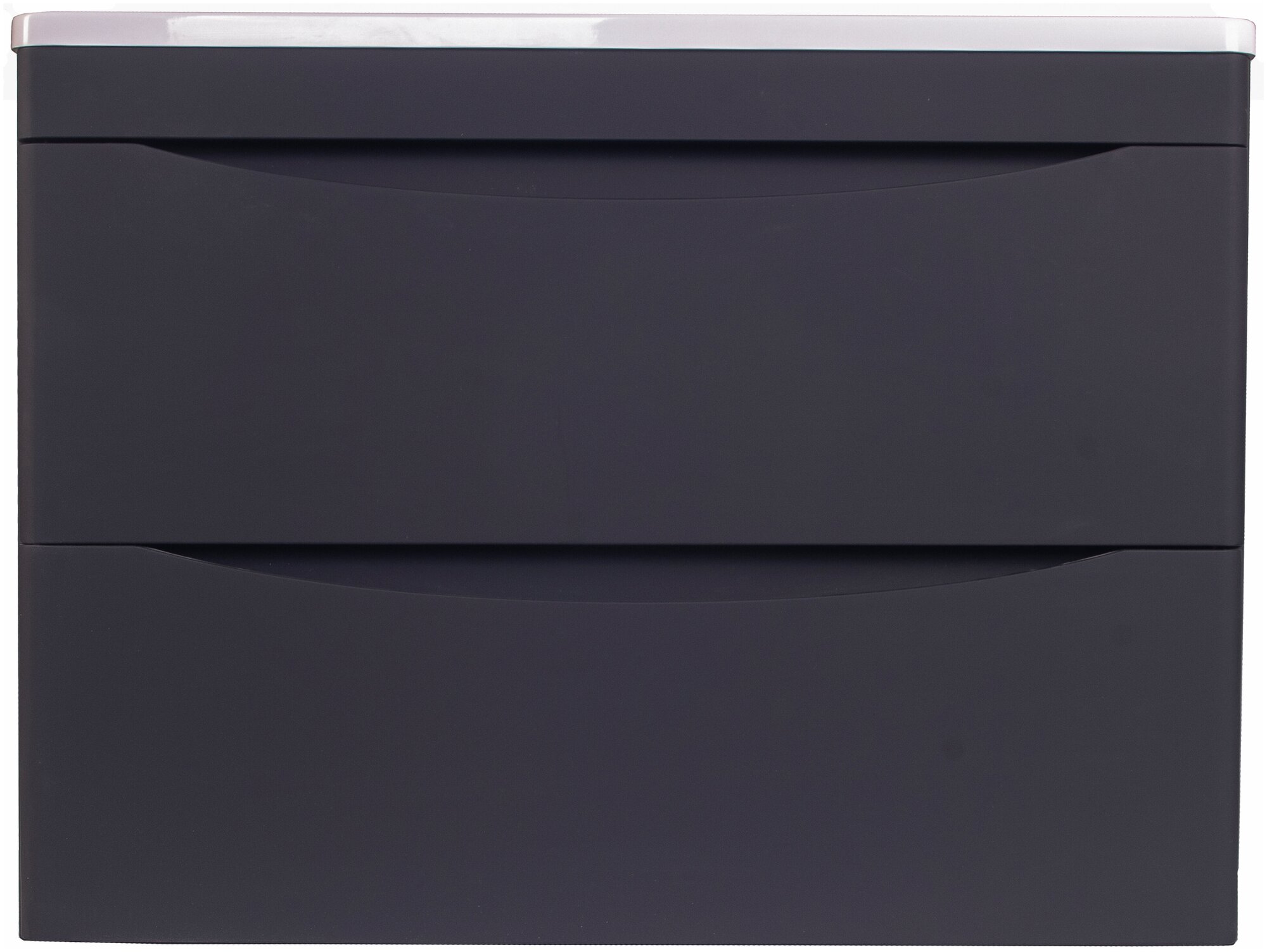 фото Тумба с раковиной Style Line Бергамо мини 70 СС-00002321 подвесная Люкс Plus черный антискрейч