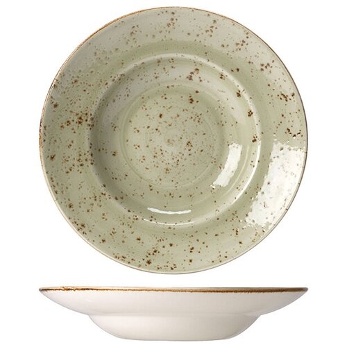 фото Тарелка для пасты «крафт», 0,32 л 27 см зеленый, фарфор, 11310372, steelite