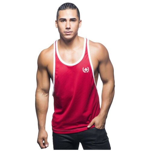 фото Майка - безрукавка "soccer tank - red" / andrew christian / красный / размер s