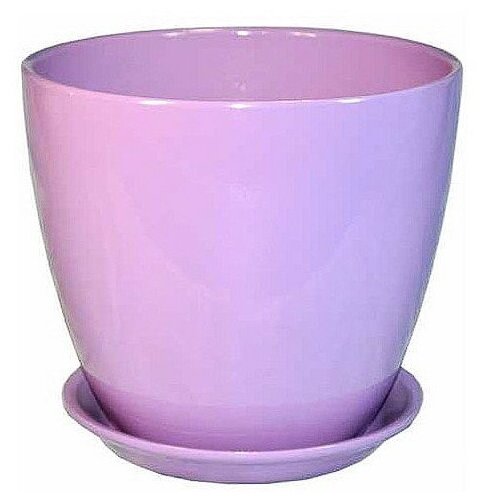 фото Горшок для цветов керамический 3,8 л Бутон "Глянец сиреневый" №3 d=18 см, h=18 см
