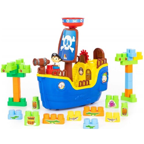 фото Конструктор - набор "пиратский корабль" (30 элементов) полесье