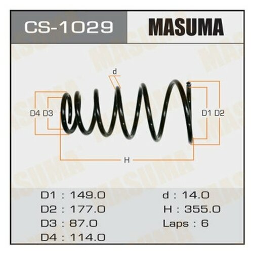 фото Пружина подвески masuma cs-1029 для toyota harrier
