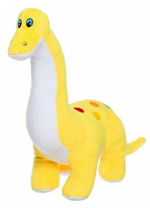 Средние мягкие игрушки FixsiToysi Мягкая игрушка «Динозавр Деймос», цвет желтый, 33 см