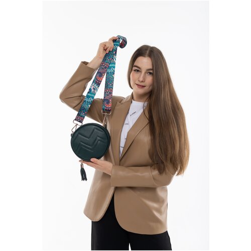 фото Сумка кросс-боди cityvalise, фактура гладкая, зеленый