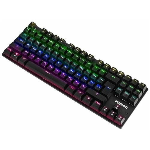 Клавиатура механическая FUSION с RGB подсветкой для ПК, 87 клавиш, Черная